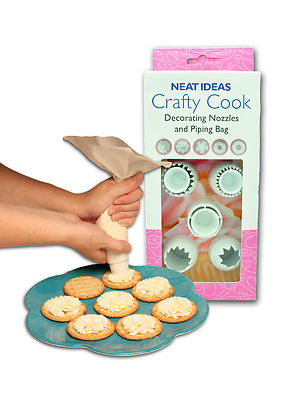 GEPFLEGTE IDEEN Crafty Cook Kuchen Glasur Spritzbeutel Deko Set - Cupcakes, Zuckerguss