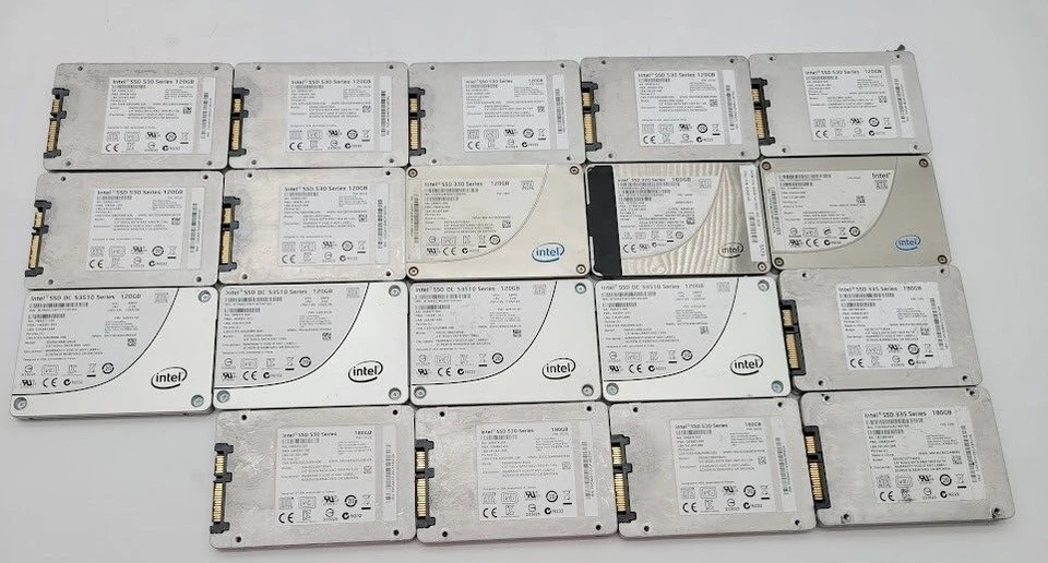 Lote de 19 Intel 120,160 y 180 GB Modelo Mixto consultar la Descripción Foto 2 de 4