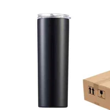 20oz Skinny Stainless Steel Tumbler Slider Lid  DoubleWall Vacuum Insulated