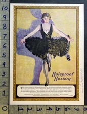 1923 HOLEPROOF HOSIERY MASQUERADE COLES PHILLIPS ART SEXY FASHION AD FC4399E