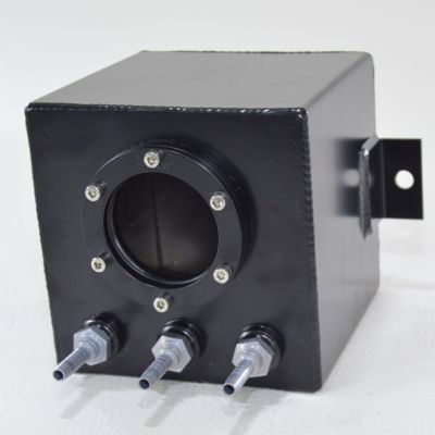 2 Liter Catchtank Catch Tank ALU - SCHWARZ Kraftstofftank Benzintank Turbo 044