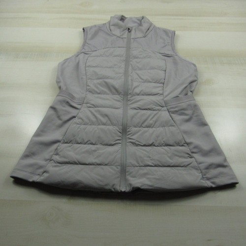 Lululemon Vest Womens 10 Gray Puffer Down For It All Zip Lightweight Pockets - 第 1/16 張圖片