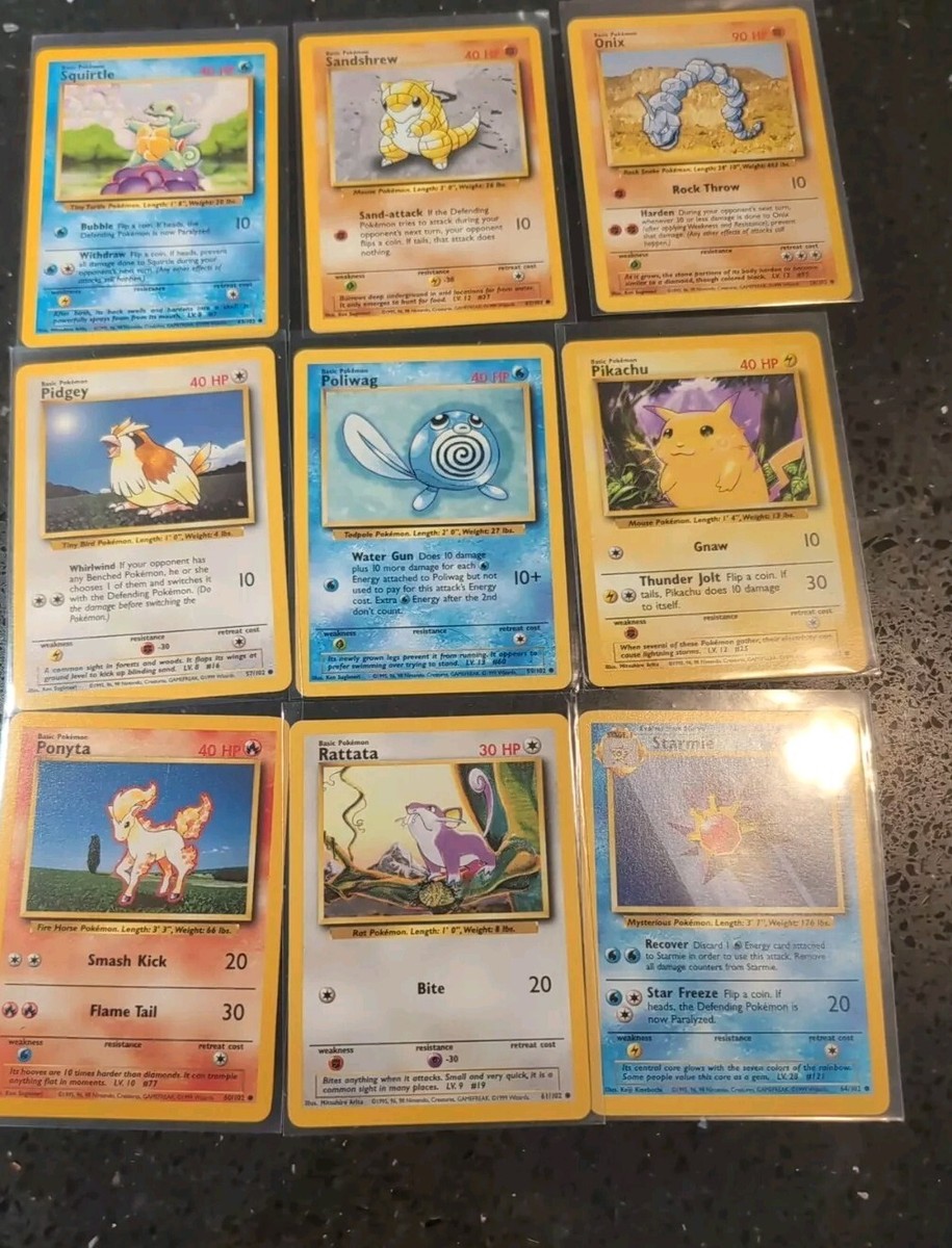 Lot Of 9 Base Set Pokemon Commons | eBay Lot Of 9 Base Set Pokemon Commons | eBay