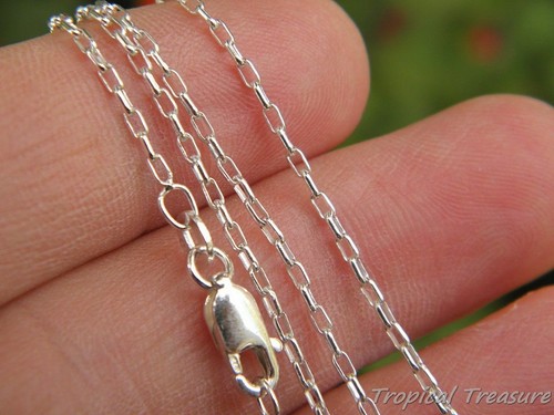 OVAL ROLO Chain - 100% SOLID 925 Sterling Silver (options) - Picture 10 of 23