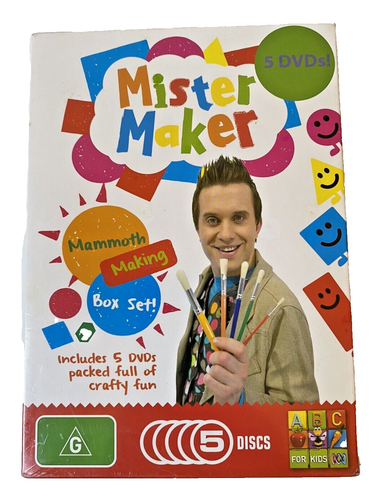 Mister Maker Mammoth Making 5 Disc Box Set DVD Brand New Sealed Kids Crafts R4