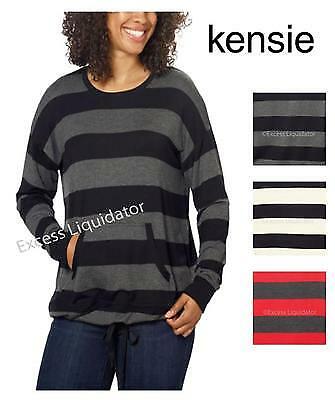 Kensie Womens French Terry Crew 