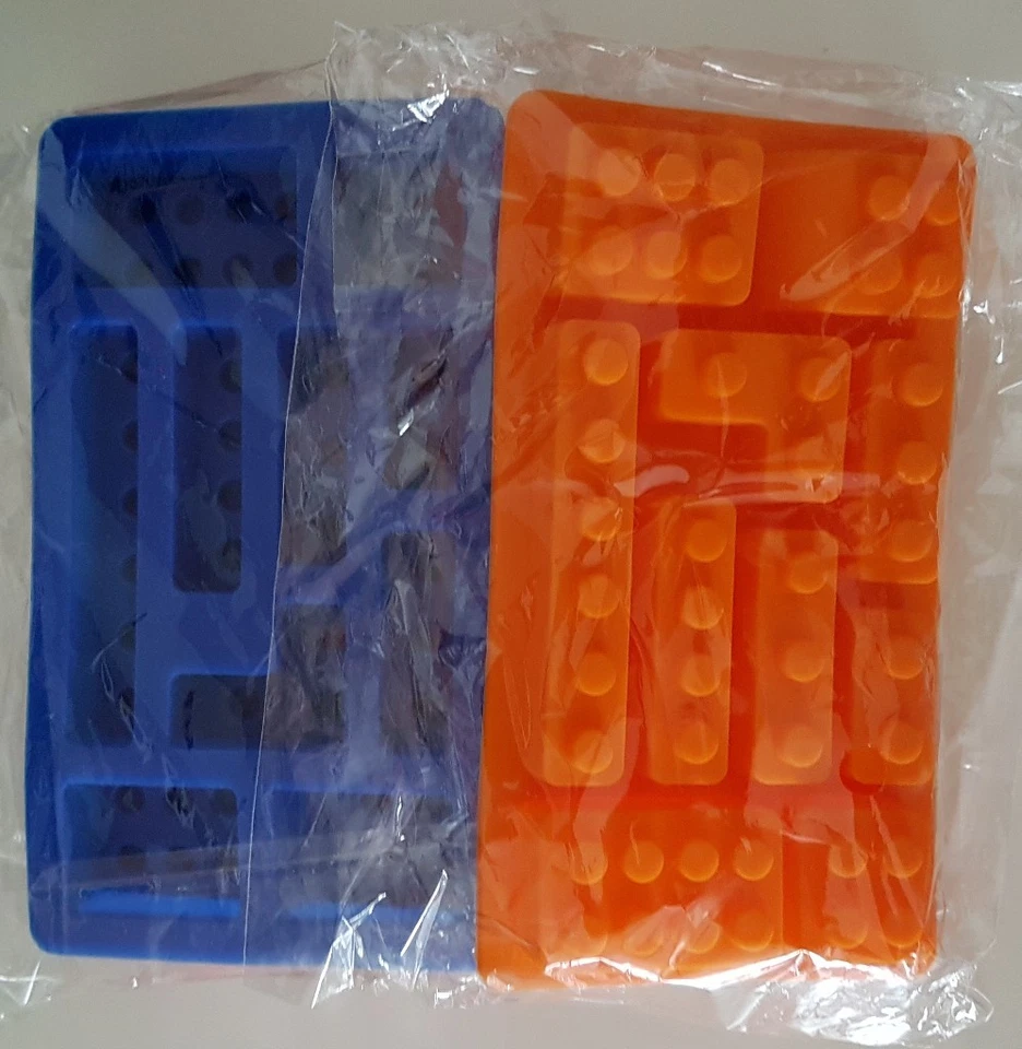 2 x Silikonform Lego Stein Eiswürfelform Schokoladenform Baustein - Bild 3 von 4