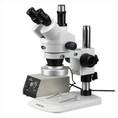 AmScope 7X-45X Trinocular Stereo Microscope with Aluminum 80-LED Ring Light