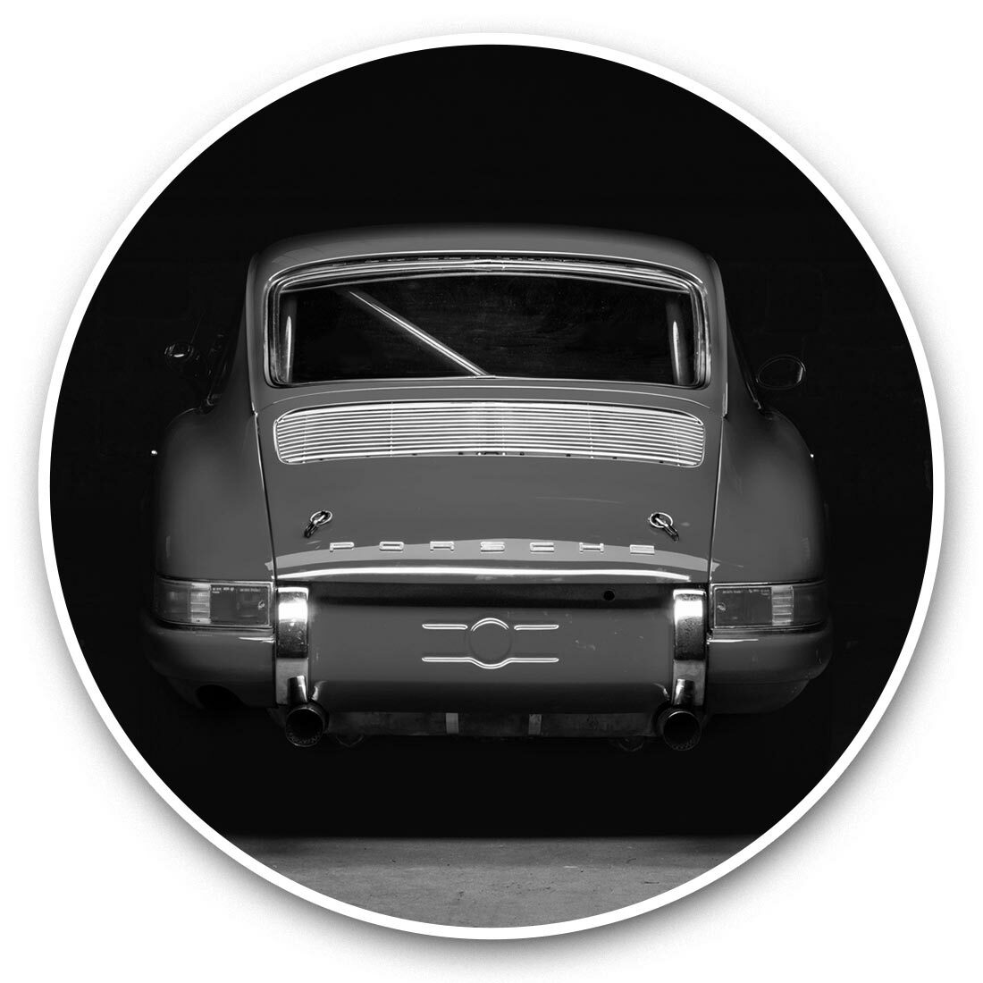 2 x Vinyl Stickers 10cm (bw) - Red Vintage Car Racing #35322