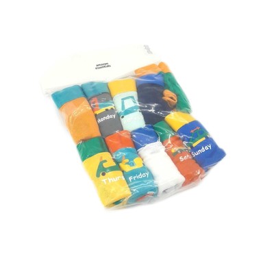 Amazon Essentials Jungen Baumwollslips Unterwäsche 10er-Pack Mehrfarbig/Wochenta