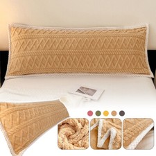 Warm Winter Thickened Soft Coral Fleece Long Cuople Pillowcase Pillow Cover
