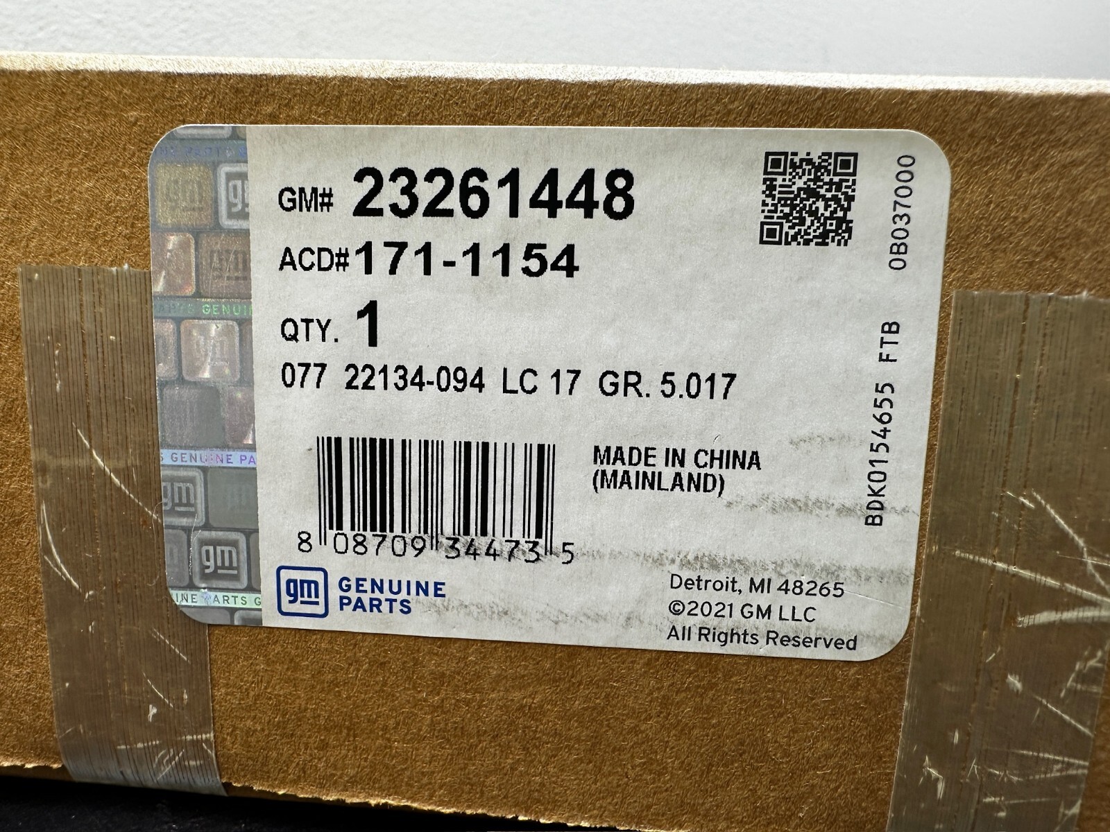 New Genuine OEM GM Rear Parking Brake Shoe Kit - GM 23261448 ACDelco 171-1154