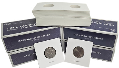 200PCS Coin Flips for Nickel 23mm/0.9inch Cardboard Holders for 2x2 inch Pockets