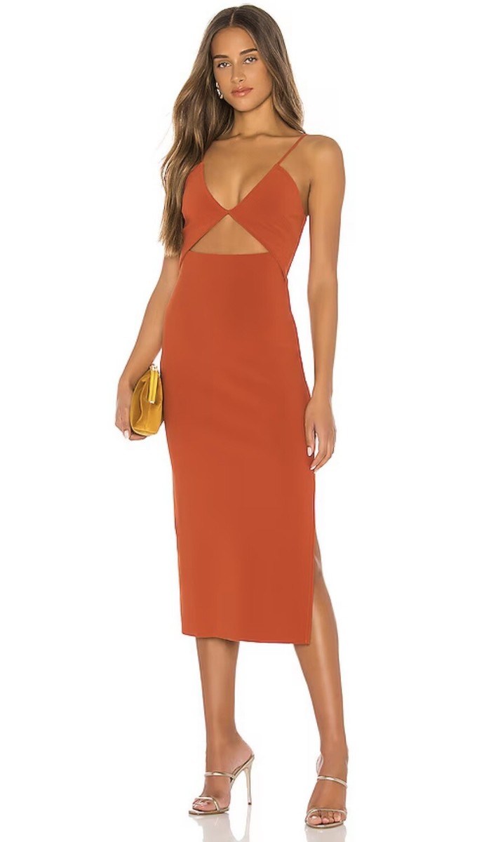 NWT Bec + Bridge Ruby Midi Dress Color Rust Size 4 Originally $250 | eBay