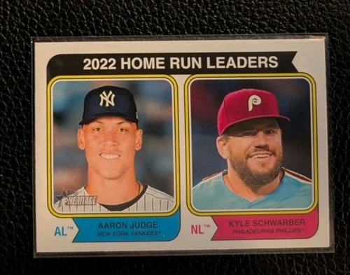 2023 Topps Heritage #202 Kyle Schwarber / Aaron Judge LL HR | Baseball