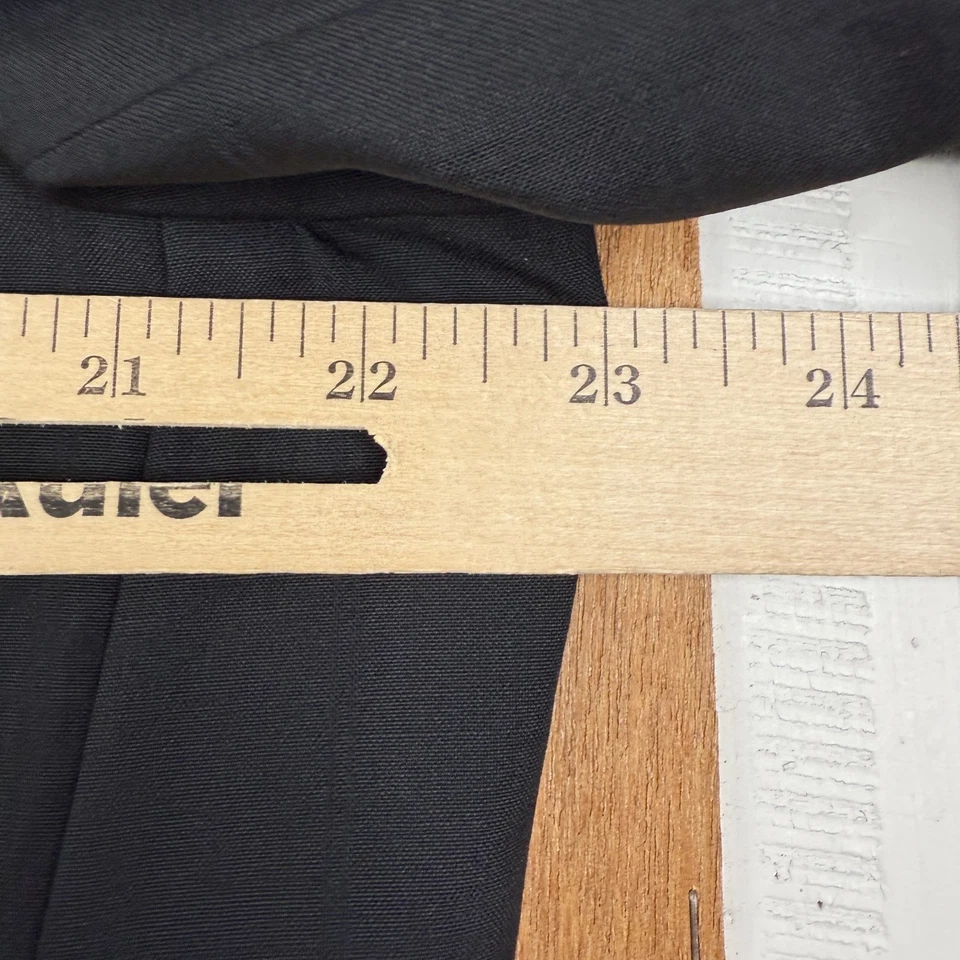 Terno Joseph Abboud Masculino 44S Preto 2 Botões 100% Lã Calça 38x24 Frente Plissada - Imagem 3 de 4