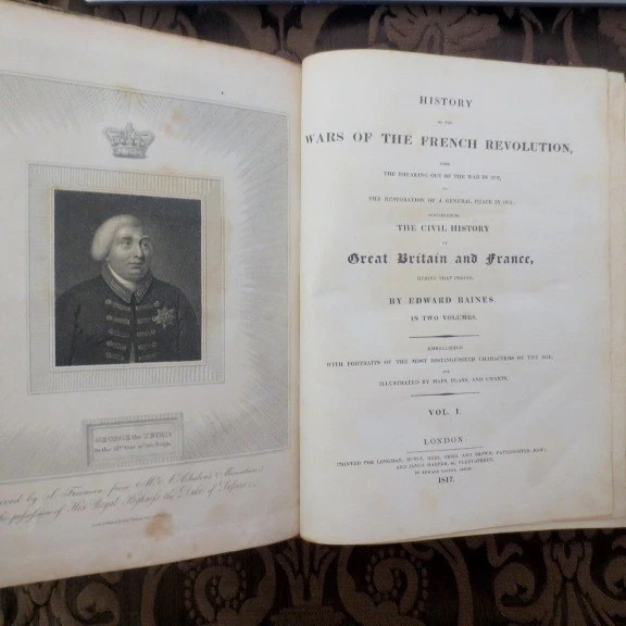 1817 History Wars of French Revolution v1- Edward Baines; France, Maps, Illust. - Image 4 of 4