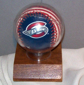 GREENVILLE DRIVE Minor League Mounted Souvenir Baseball by Rawlings
