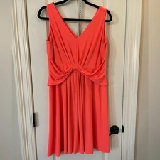 Tahari Bright Orange Swing Dress - L