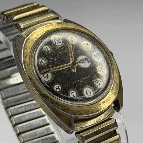 Vintage Timex Telephone Dial Mechanical Men's Watch - WORKS