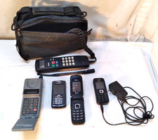Lot of 5 Vintage Cell Phones Motorola Flip NOKIA BAG PHONE ALL Untested As is