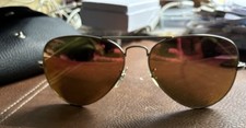 RAY BAN Aviator Hot Pink Gradient Sunglasses With Case