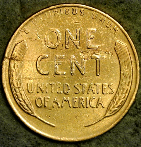 1944 American Cent Circulated BN Reverse Lamination Defect Errors Philadelphia