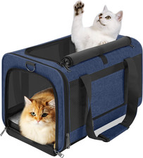 Dog Carrier Soft/Cat Crates Large Cat 20 to 25 Pounds/Softsided Pet Car Travel C