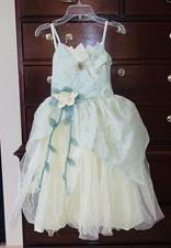 Disney Parks Disneyland Girls Frog Princess Tiana Costume Dress Child Sz 7/8