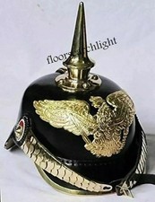 Deutscher Helm Pickelhaube Reich Offiziersqualit&auml;t Preu&szlig;ischer Lederadler...