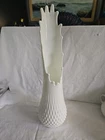 Stunning Fenton 17 Inch Tall Milk Glass Hobnail Swung Pitcher/ Vase