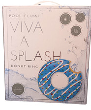 Donut Pool Ring Float Inflatable, Pool Party, 26.5 inch Diameter NEW