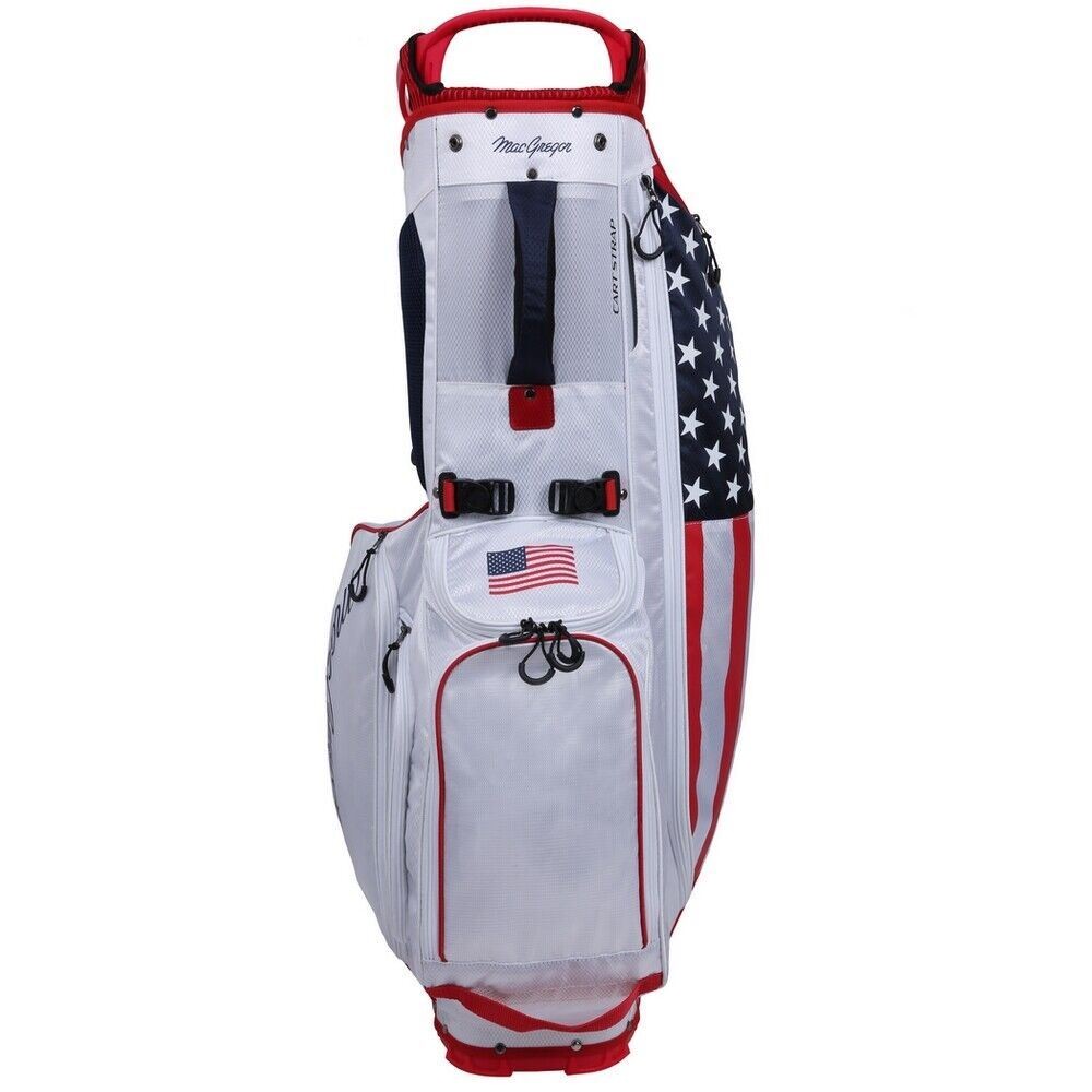 MacGregor Golf Deluxe Stand Bag, 4 Way Carry Bag, USA Flag, Stars and Stripes
