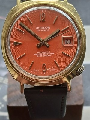Hudson Automatic Watch GP Case Stunning Dial 25 jewel movemt Working  P&P inc UK