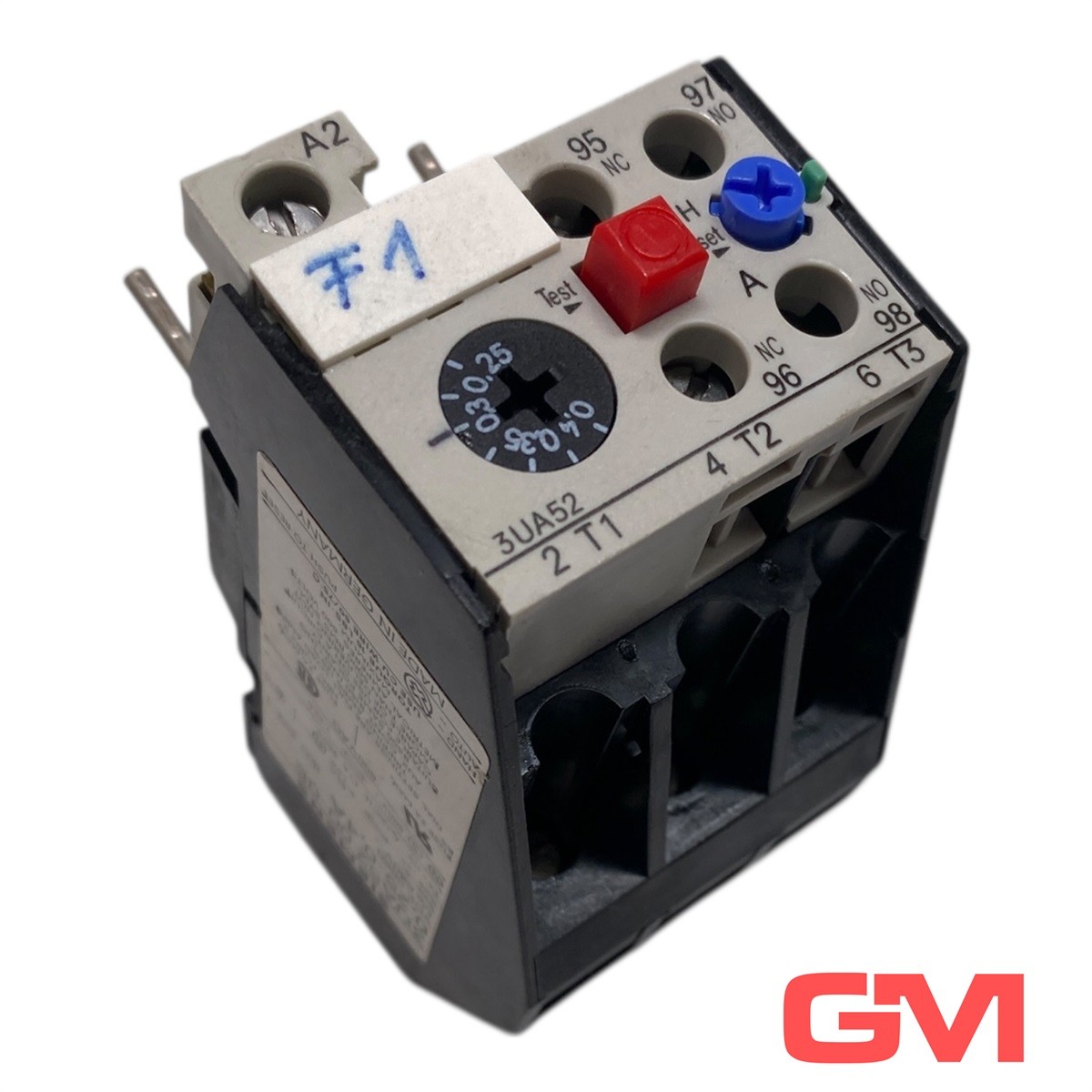 Siemens Overload Relay 3UA5200-0E Delayed Overload Relay 0.25-0.4A 1NO + 1NC