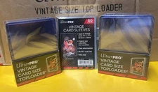 Ultra Pro Vintage Toploaders Top Loaders Ultra Pro 2 Packs of 50 & 50 Sleeves