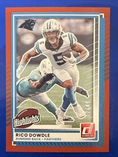 Rico Dowdle 2025 Panini Donruss The Rookies & Highlights NFL #DRH-88 RED /49