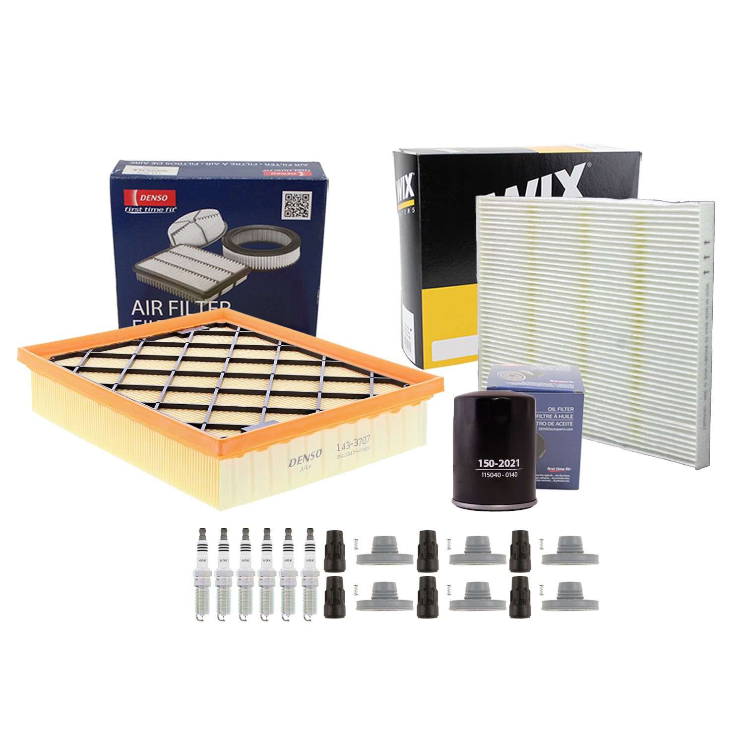 Denso Tune Up Kit NGK 6 Spark Plugs  Boots Kit for Ford Edge Lincoln MKZ V6