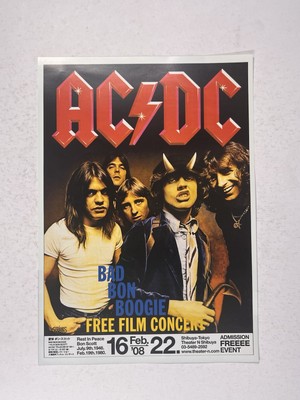 AC/DC Flyer Original Bad Bon Boogie Kostenloser Film Konzert 2008