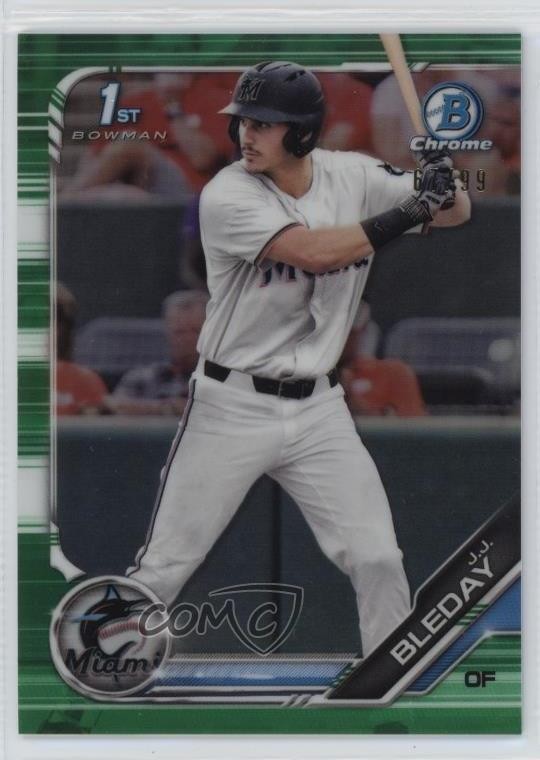2019 Bowman Draft Chrome Green Refractor 67/99 JJ Bleday #BDC-150 7eo