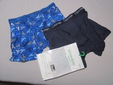 Calvin Klein Boys Youth Boxer Briefs XL 16/18 28-30 2 Pack Tagless, New,