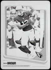 2018 Score #8 Jaron Brown Printing Plates Black #/1 E1