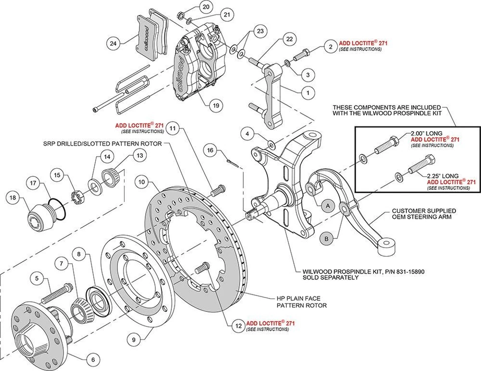 Front Axle Disc Brake Kit for 1973-1974 Chevrolet Nova Foto 3 de 4