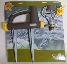 Nelson Pulsating Sprinkler Heavy Duty Metal 2 Spike base 50280 Lawn New