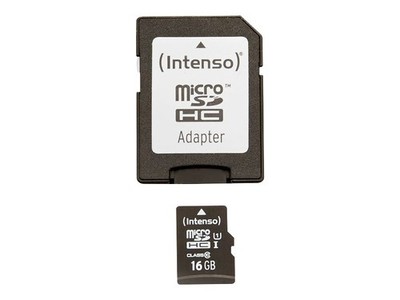 Intenso 16GB microSDHC 16GB MicroSDHC Class 10 UHS-I 90MB/s Class 1 3423470