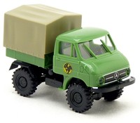 Brekina 39003 Mb Unimog 411 Pritsche Plane Schenker Spedition GrüN Lkw 1:87 H0