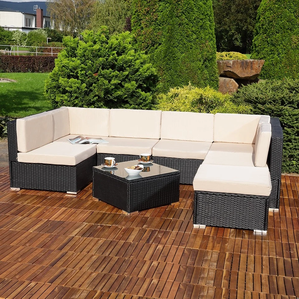 Gartenmöbel Sitzgruppe Sofa Möbel Lounge Rattan Sitzgarnitur Gartenset Tisch Set - Bild 3 von 4