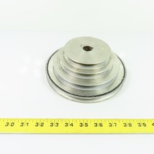 Poulie courroie trapézoïdale aluminium 4 étapes avec porte-clés et jeu de vis alésage 20 mm
