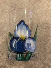 Debbie Arbizzani Hand painted Blue Iris Juice...