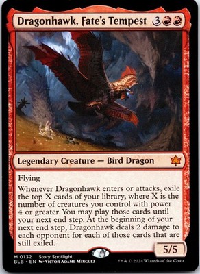 Dragonhawk, Fate's Tempest 132 Mythic Bloomburrow Magic: The Gathering Near Mint